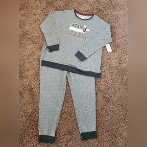 Women's Secret Treasures Gray Quilted Pajama Set